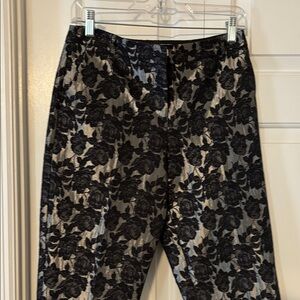 ASOS Black Floral Lace Ankle Pants